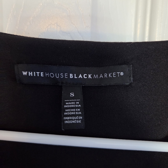 White House Black Sleeveless Crossover Top - Picture 2 of 4